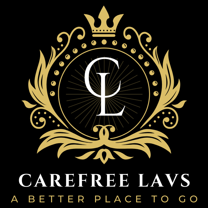 Carefree Lavs Luxury Restroom Trailer Rentals Philadelphia, Exton, Chester Springs, Pennsylvania Logo Black BG 1
